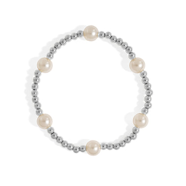 8mm Kiska Glass Pearl Stretch Bracelet