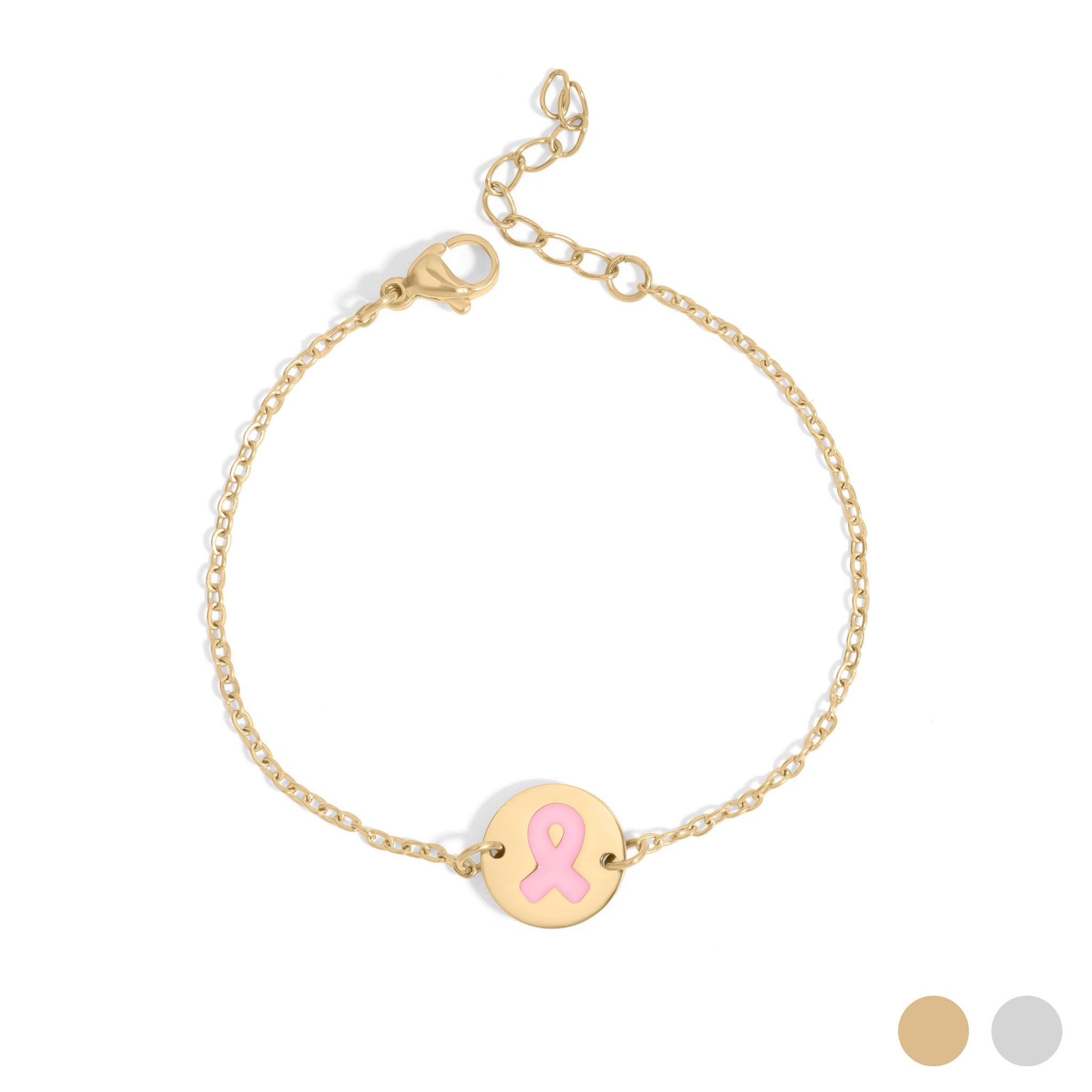 Breast Cancer Charm Bracelet