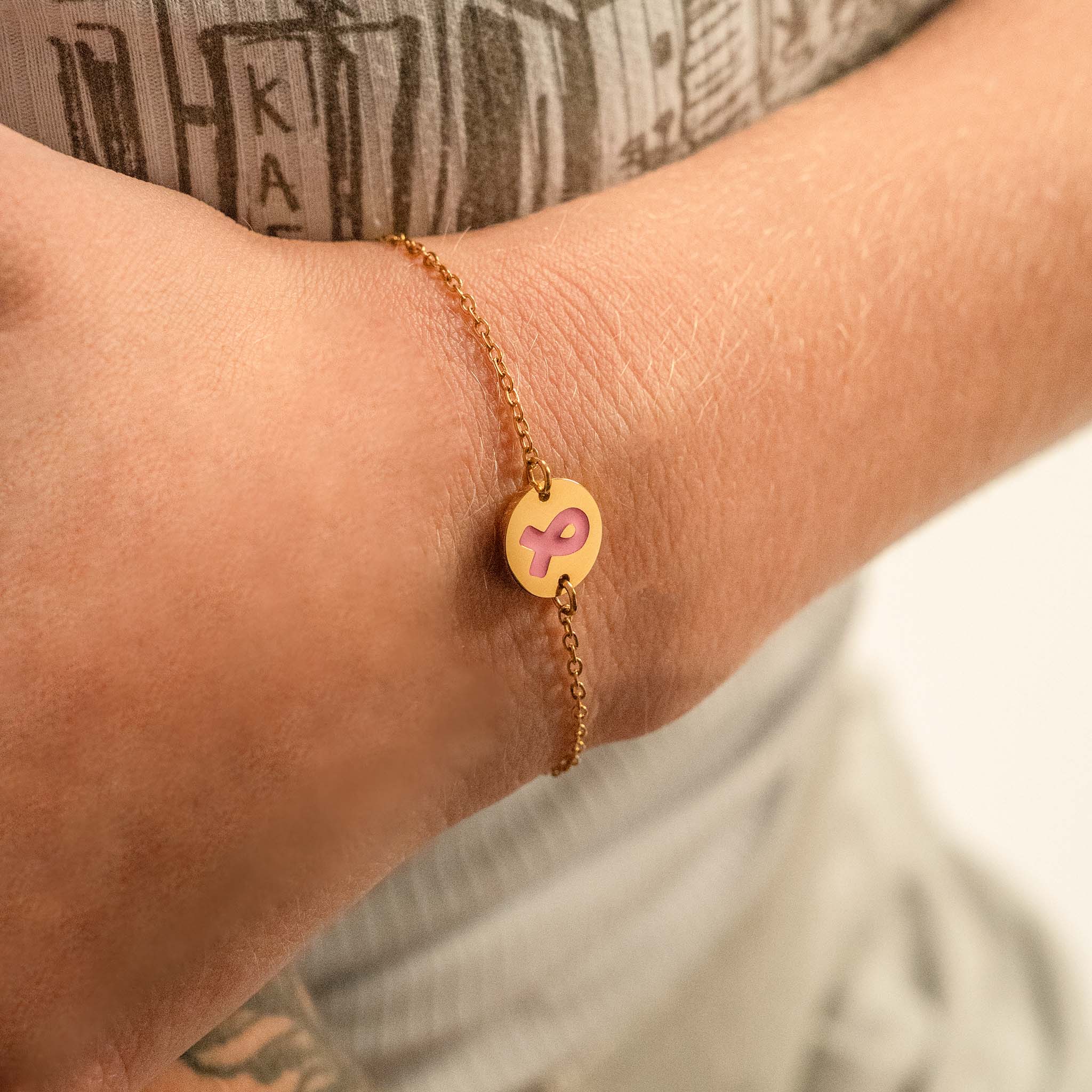 Breast Cancer Charm Bracelet