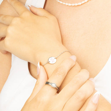 Wholesale jewelry 18K Gold PVD Stainless Steel Breast Cancer Charm Bracelet- stainless model 
