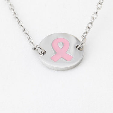Wholesale jewelry 18K Gold PVD Stainless Steel Breast Cancer Charm Bracelet- stainless studio 