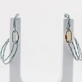 18K Gold PVD Stainless Steel Grey Rope Carabiner Bracelet- gold and stainless studio 
