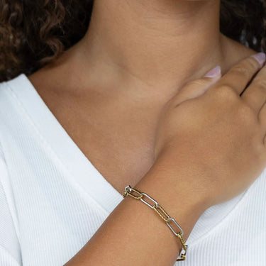Mixed Metal Twist Chain Bracelet