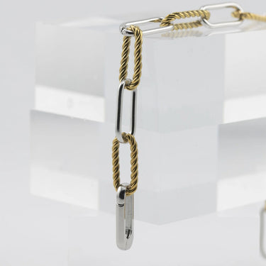 Mixed Metal Twist Chain Bracelet