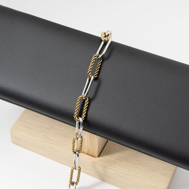 Mixed Metal Twist Chain Bracelet