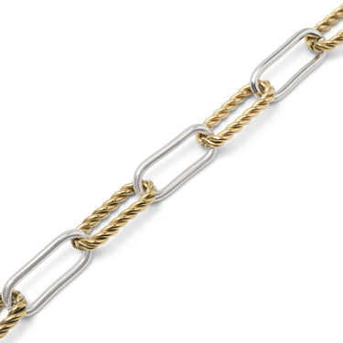Mixed Metal Twist Chain Bracelet