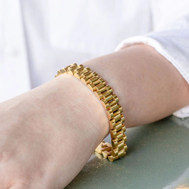 18K Gold Stainless Steel Watch Band Bracelet / BRJ1111