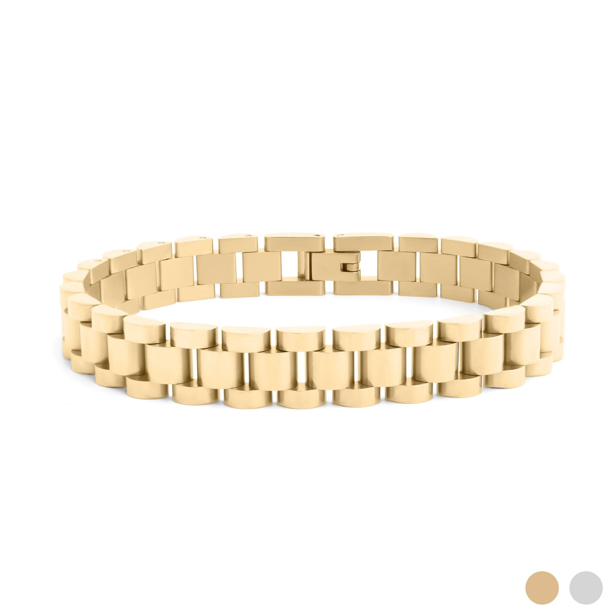 18K Gold Stainless Steel Watch Band Bracelet / BRJ1111