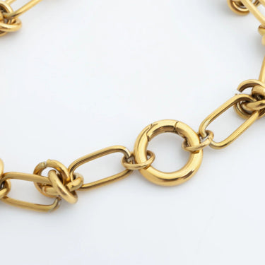 Gold chain on a white background
