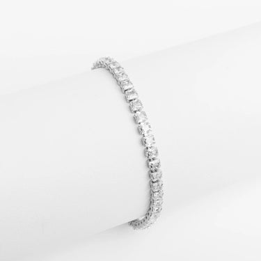 Diamond bracelet on a light gray background