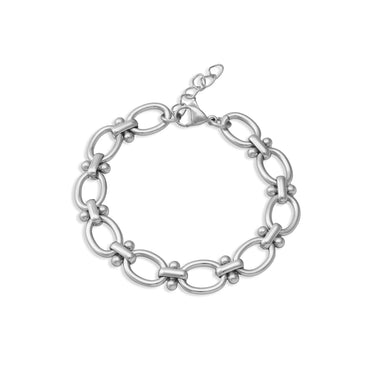 Stainles Steel Round and Bead Chain Bracelet- main 