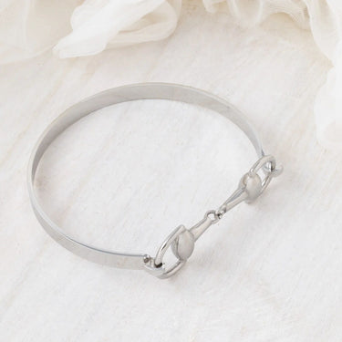 Wholesale jewelry 18K Gold PVD Stainless Steel Horsebit Buckle Bangle Bracelet - stainless studio 