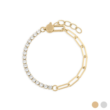 Wholesale jewelry 18K Gold PVD Stainless Steel Lock Carabiner Split Bracelet - gold main 