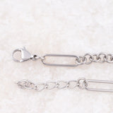 Wholesale jewelry 18K Gold PVD Stainless Steel Mixed Chain Bracelet - stainless studio / clasp   
