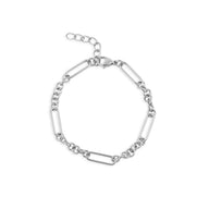 Wholesale jewelry 18K Gold PVD Stainless Steel Mixed Chain Bracelet - stainless main  