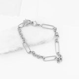 Wholesale jewelry 18K Gold PVD Stainless Steel Mixed Chain Bracelet - stainless studio  