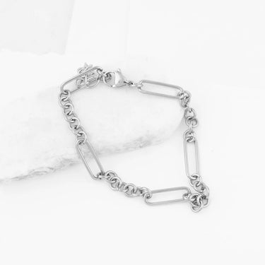 Wholesale jewelry 18K Gold PVD Stainless Steel Mixed Chain Bracelet - stainless studio  