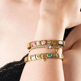 Wholesale jewelry- 18k Gold PVD Stainless Steel Birthstone Italian Charm- model