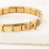 Wholesale jewelry 18k Gold PVD Stainless Steel Four leaf Clover Italian Charm- studio