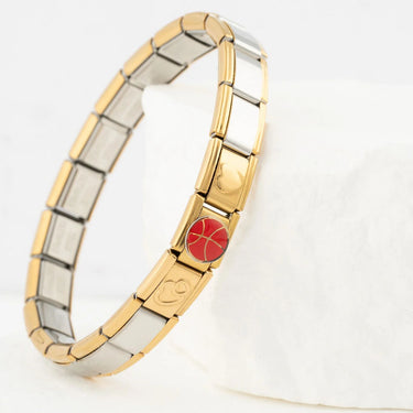 Wholesale jewelry 18K Gold PVD Stainless Steel Full Heart Italian Charm- studio