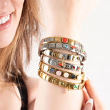 Wholesale jewelry- 18k Gold PVD Stainless Steel Birthstone Italian Charm- collection studio
