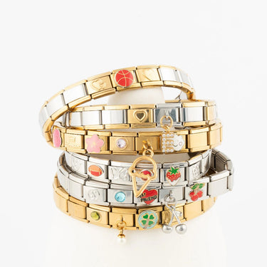 Wholesale jewelry 18K Gold PVD Stainless Steel Yin Yang Italian Charm- studio collection shot