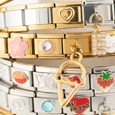 Wholesale jewelry 18K Gold PVD Stainless Steel Yin Yang Italian Charm- collection shot