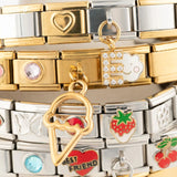 Wholesale jewelry 18K Gold PVD Stainless Steel Bestfriend Italian Charm - collection