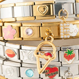 Wholesale jewelry- 18k Gold PVD Stainless Steel Birthstone Italian Charm- collection studio