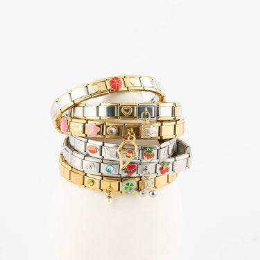 Wholesale jewelry 18K Gold PVD Stainless Steel Strawberry Italian Charm- collection studio 