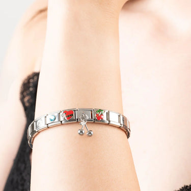 Wholesale jewelry Stainless Steel Birthstone Italian Charm- model