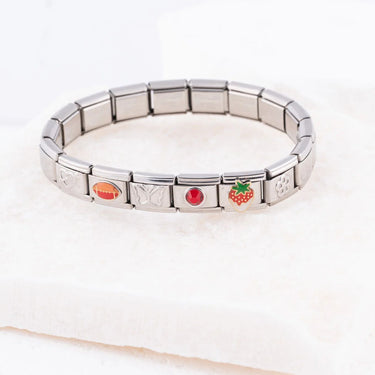 Wholesale jewelry 18K Gold PVD Stainless Steel Football Italian Charm- studio