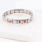 Wholesale jewelry 18K Gold PVD Stainless Steel Strawberry Italian Charm- studio
