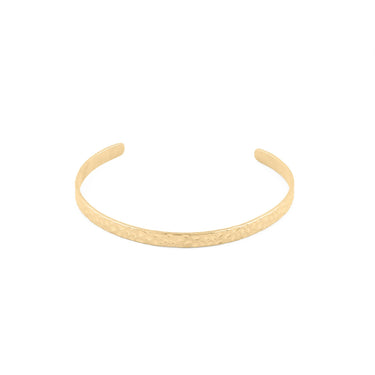 Wholesale jewelry 18K Gold PVD Stainless Steel Hammered Cuff Bracelet - 5mm main 