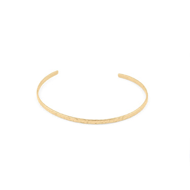 Wholesale jewelry 18K Gold PVD Stainless Steel Hammered Cuff Bracelet - 2.8mm main 