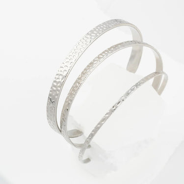 Wholesale jewelry Stainless Steel Hammered Cuff Bracelet- studio 