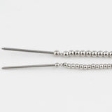 Wholesale jewelry Stainless Steel Beaded Stretch Charm Holder Bracelet - studio 3mm and 4mm 