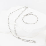 Wholesale jewelry 18K Gold PVD Stainless Steel Glass Pearl Chain Bracelet- stainless studio