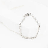Wholesale jewelry 18K Gold PVD Stainless Steel Glass Pearl Chain Bracelet- stainless studio