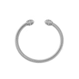Wholesale jewelry 18K Gold PVD Stainless Steel Pearl Twisted Bangle Bracelet- stainless main 