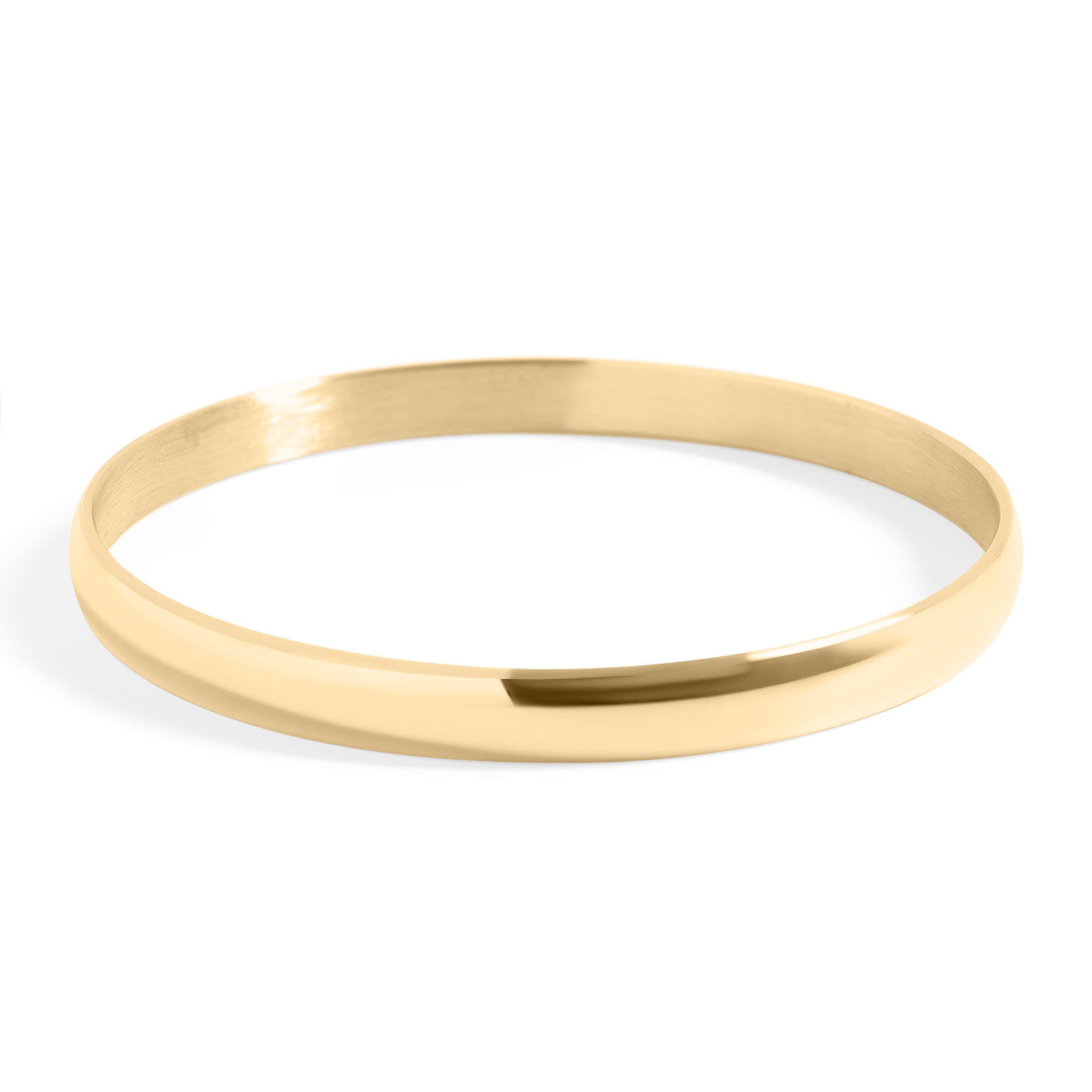 18K Gold PVD Coated Engravable Stainless Steel Bangle / BRJ9007