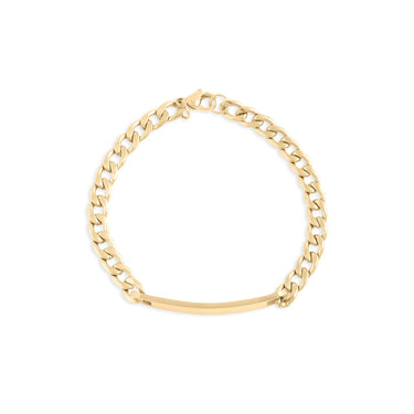 Wholesale jewelry 14K Gold Filled Plus™ Blank ID Curved Bar Bracelet- clasp 