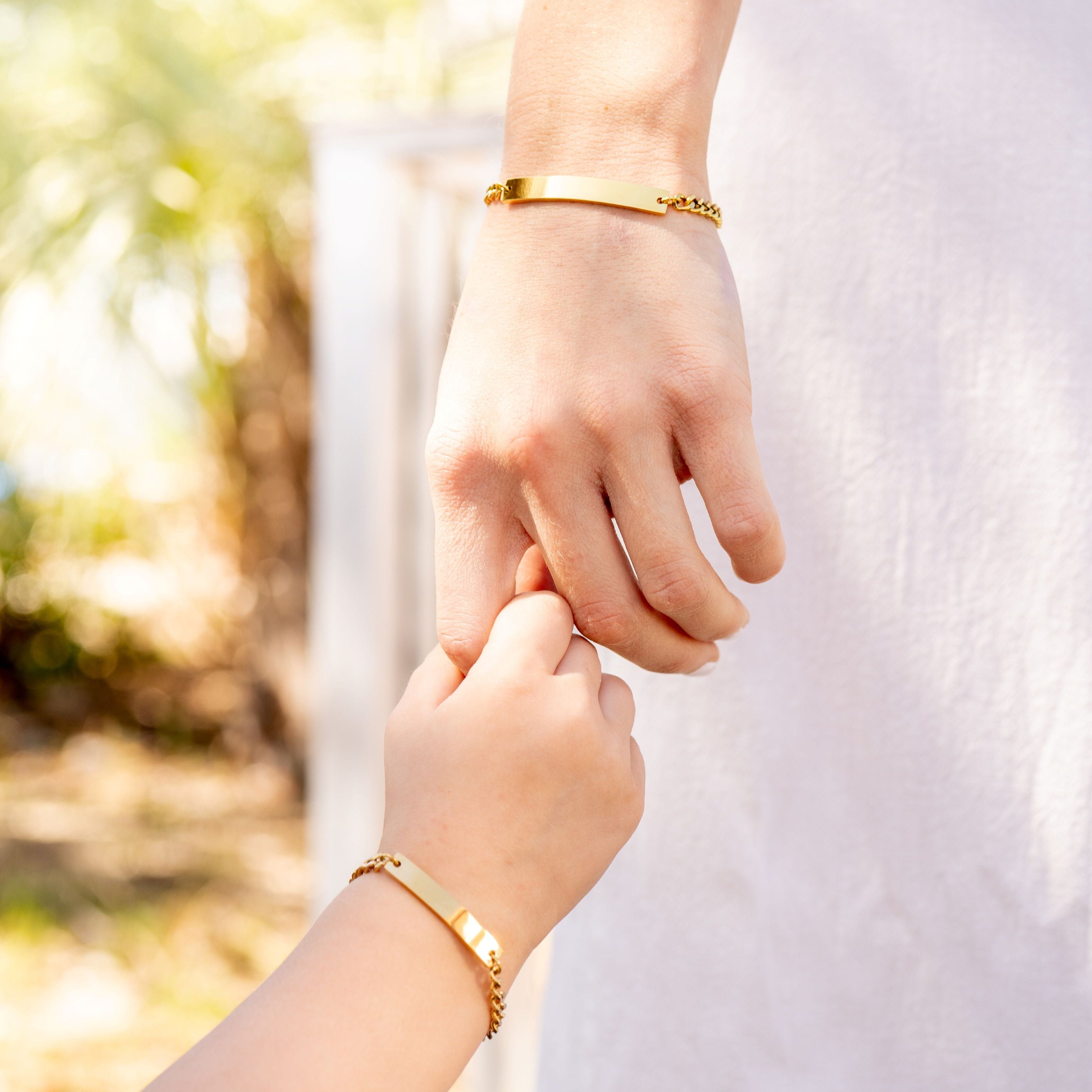 18k Gold PVD Rostfritt stål krökt tomt stångkedja armband / Brj9080