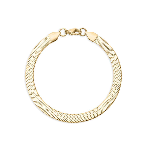 Wholesale jewelry 14K Gold Filled Plus™ Herringbone Chain Bracelet- main 