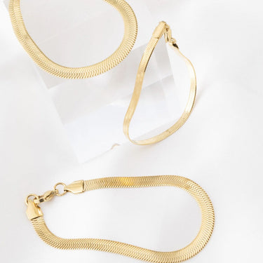 Wholesale jewelry 14K Gold Filled Plus™ Herringbone Chain Bracelet- studio 