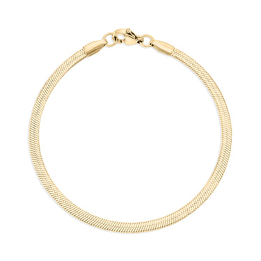 Bracelet à chevrons en acier en acier inoxydable 18K Brj9082