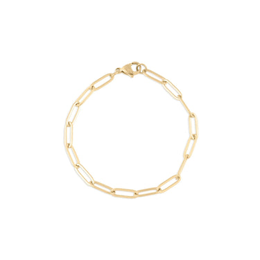 Wholesale jewelry 14K Gold Filled Plus Paperclip Chain Bracelet - Main