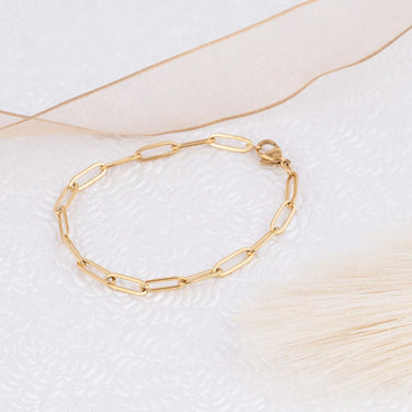 Wholesale jewelry 14K Gold Filled Plus Paperclip Chain Bracelet - Studio