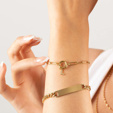 Wholesale jewelry 14K Gold Filled Plus™ Charm Keeper Chain Bracelet- Model 