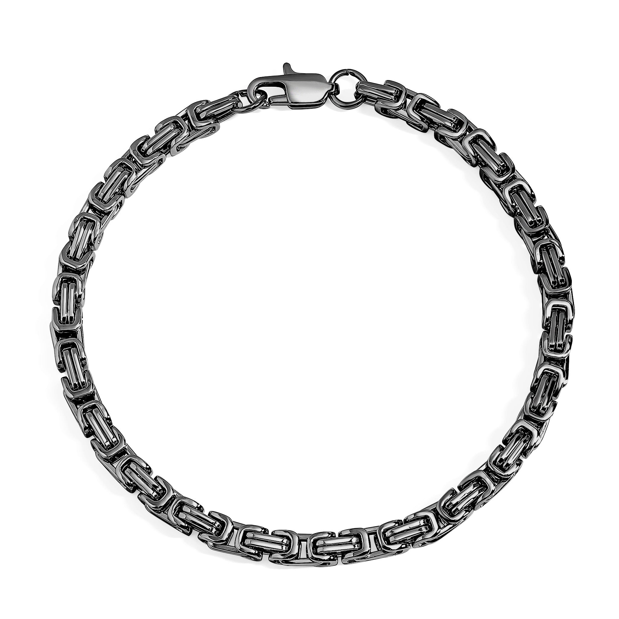 Edelstahl schwarzer byzantinischer Kettenarmband/BRJ9090